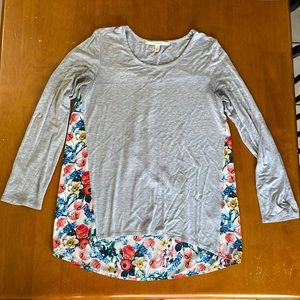 41 Hawthorn floral back three-quarter sleeve shirt